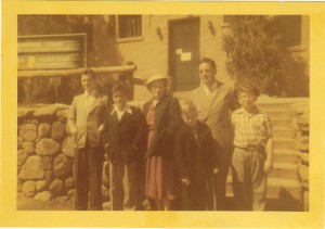 Carsey family 1953: From left: Alan, Norman       Elizabeth, Tommy,  Arnold, Frank   