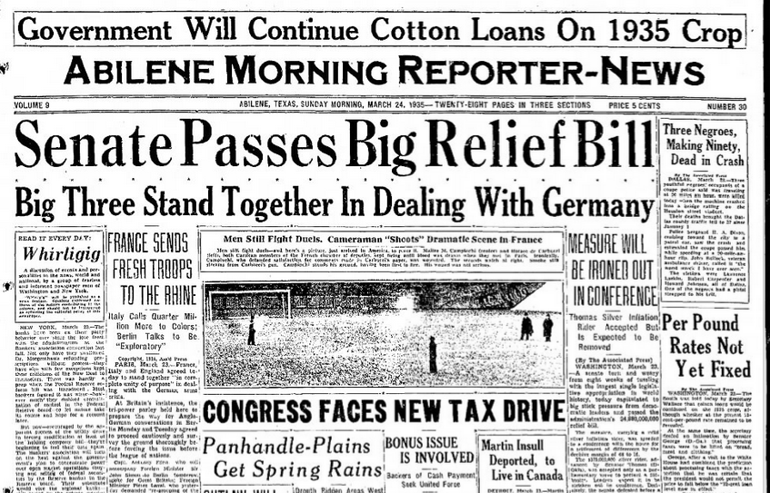 Abeline Reporter-News Abeline, TX March 24, 1935