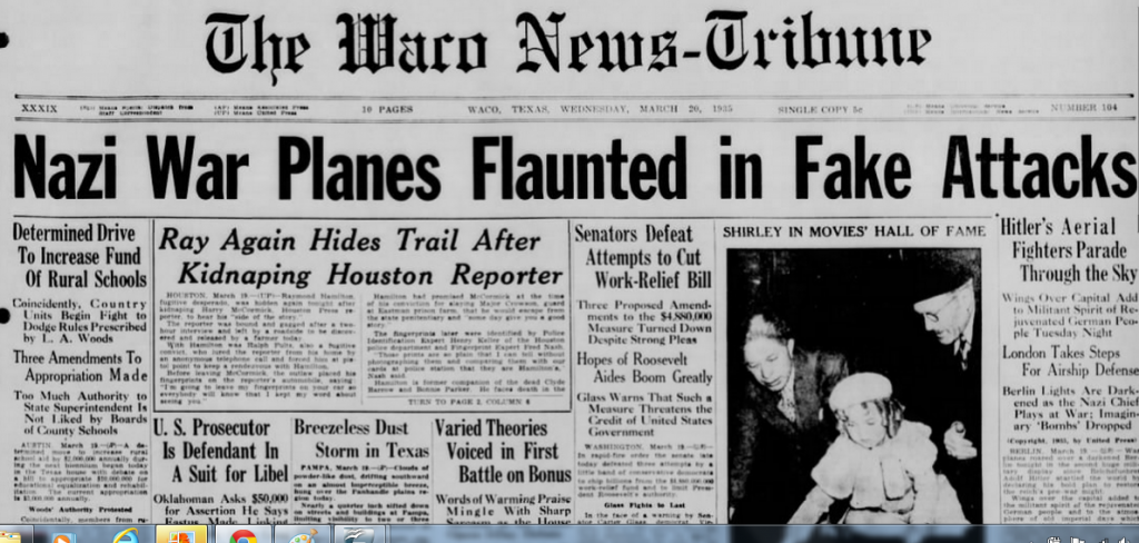 The Waco News-Tribune Waco, TX March 20, 1935