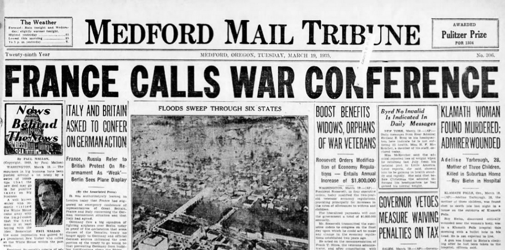 Medford Mail Tribune Medford,Or. March 19, 1935