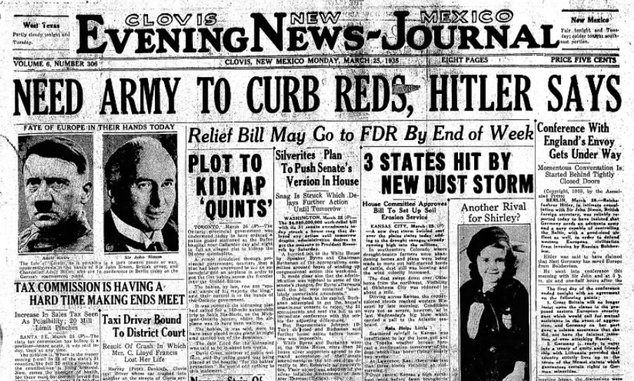 Clovis Evening News Journal Clovis, NM March 25, 1935
