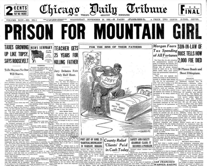 Chicago Daily Tribune Nov 20, 1935