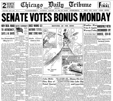 Chicago Daily Tribune January 25, 1936
