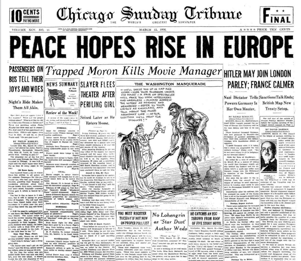 Chicago Sunday Tribune March 15, 1936