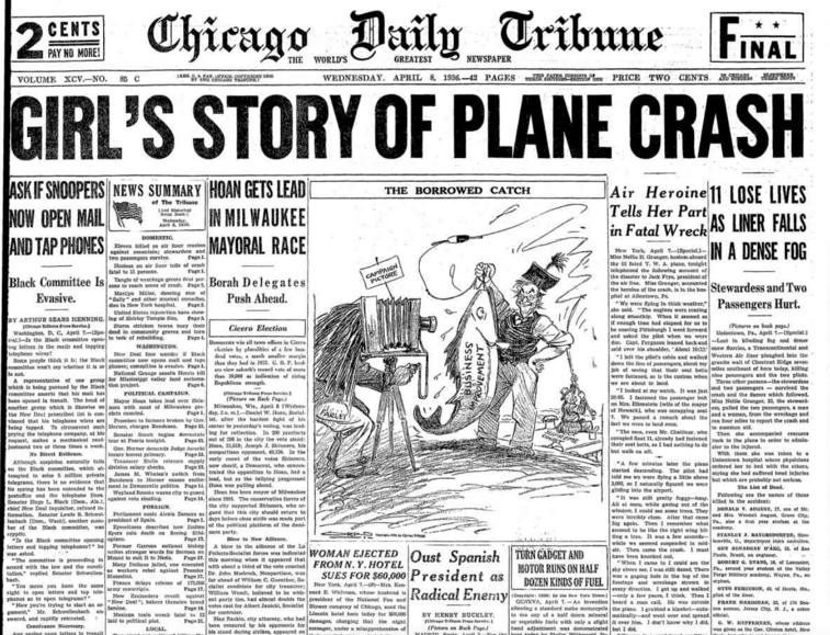 Chicago Daily Tribune April 8, 1936