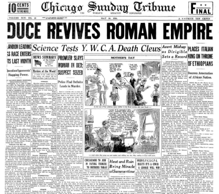 Chicago Sunday Tribune May 10, 1936