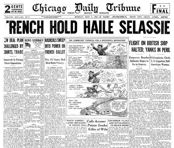 Chicago Sunday Tribune May 4, 1936