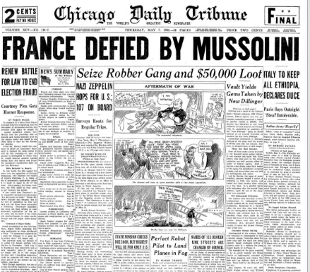 Chicago Daily Tribune May  7, 1936