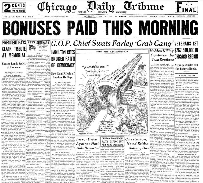 Chicago Daily Tribune June 15, 1936