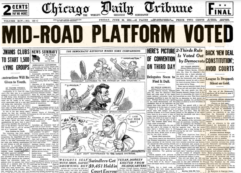 Chicago Daily Tribune June 26, 1936