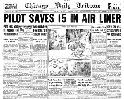 Chicago Daily Tribune June 1, 1936