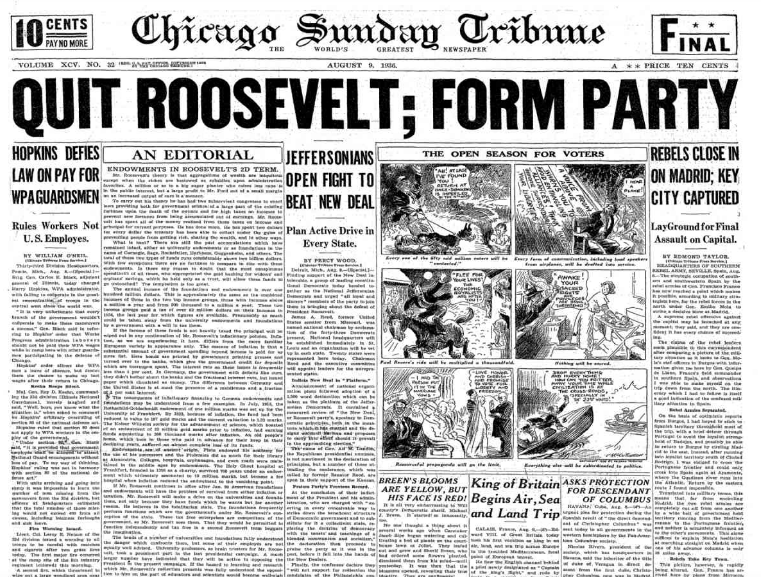 Chicago Sunday Tribune August 9, 1936