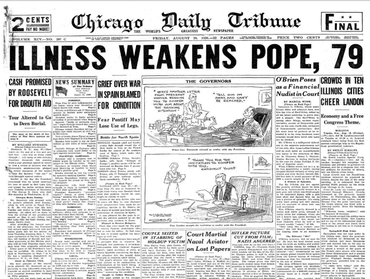 Chicago Daily Tribune August 28, 1936