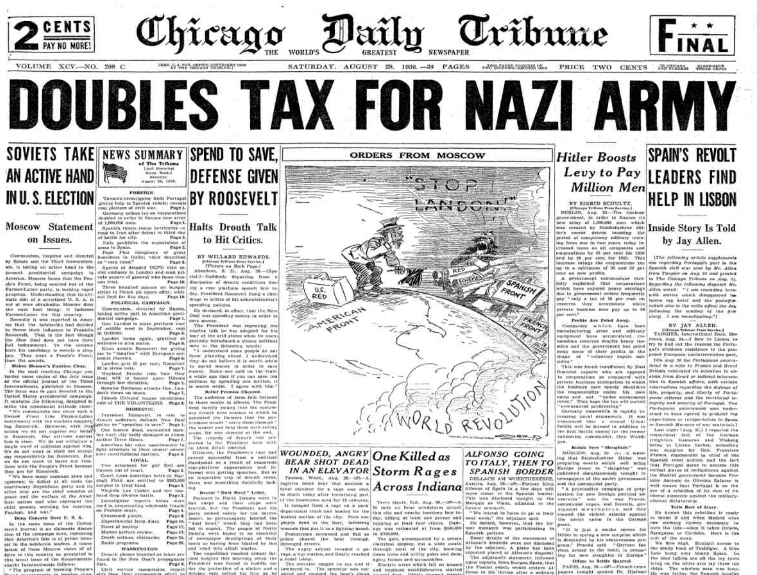 Chicago Daily Tribune August 29, 1936