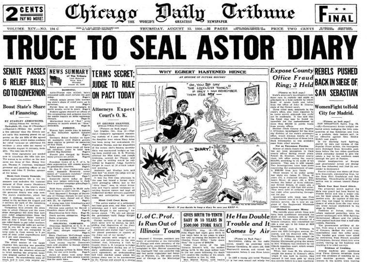 Chicago Daily Tribune August 13, 1936