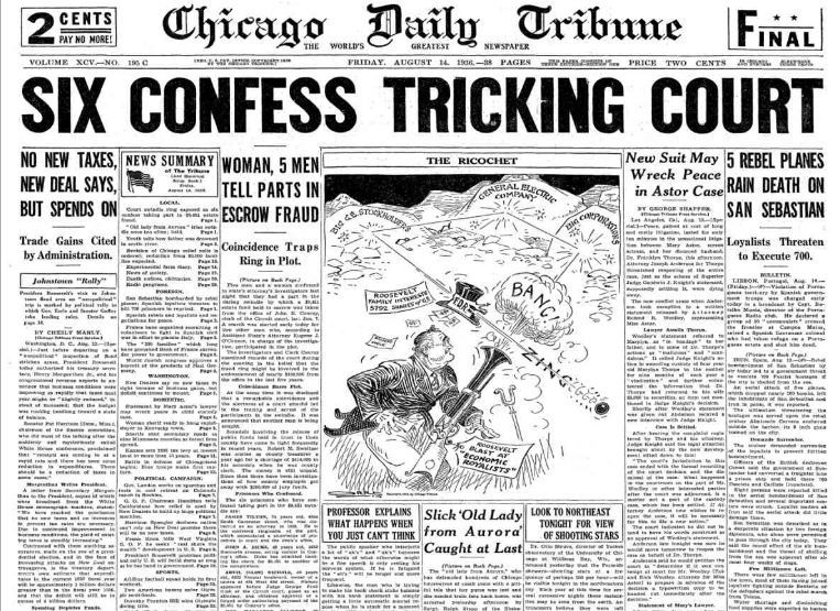 Chicago Daily Tribune August 14, 1936