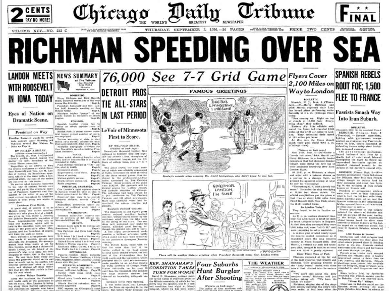 Chicago Daily Tribune Sept, 4, 1936