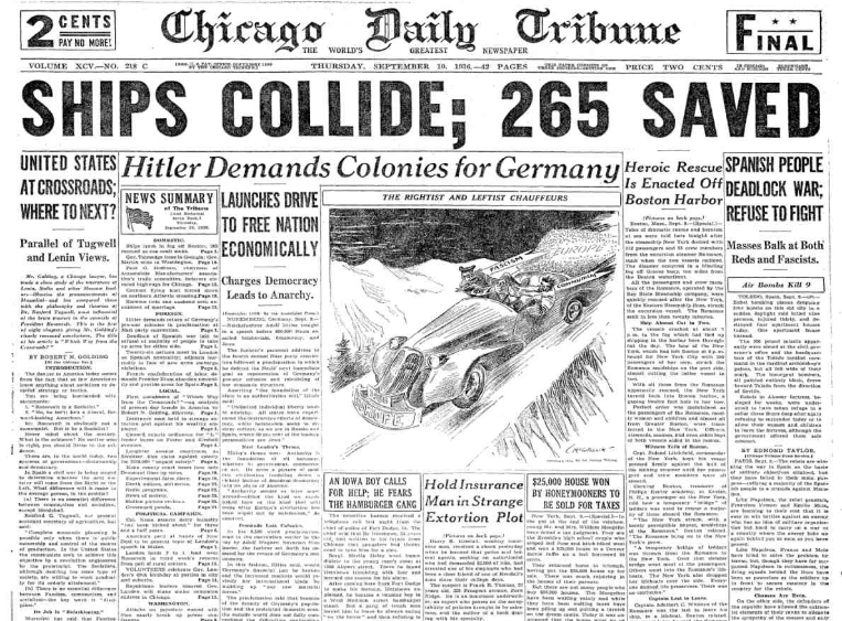 Chicago Daily Tribune Sept 10, 1936