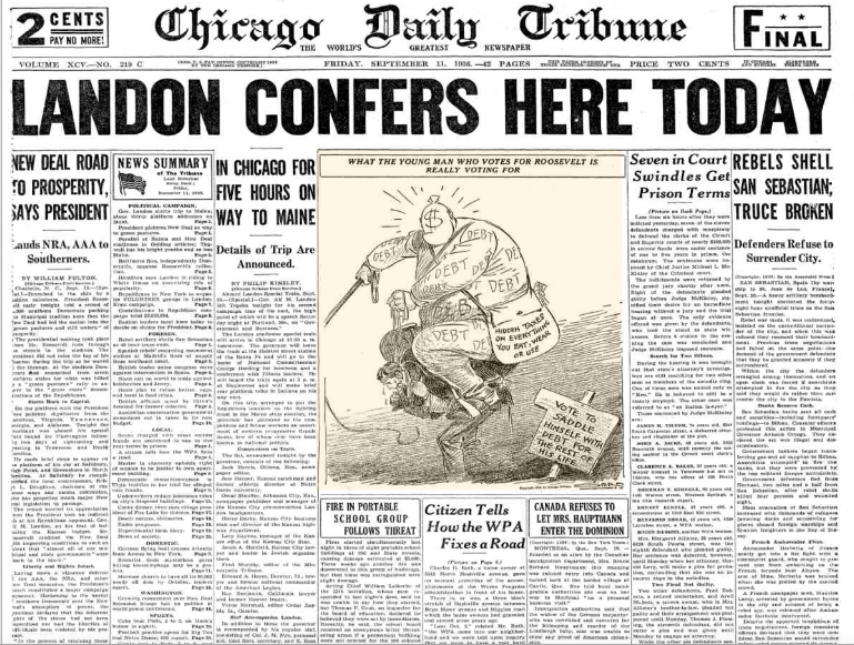 Chicago Daily Tribune Sept 11, 1936