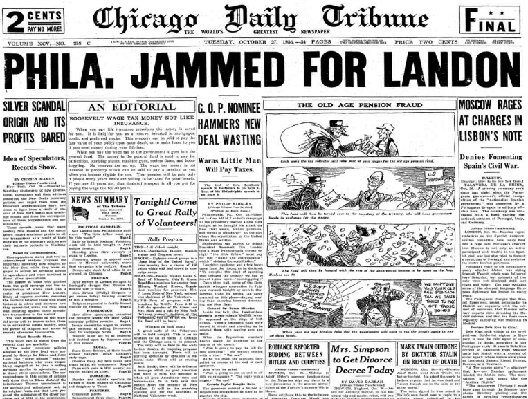 Chicago Daily Tribune October 27, 1936