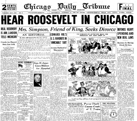 Chicago Daily Tribune October 15, 1936