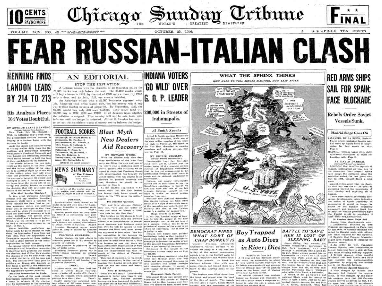 Chicago Daily Tribune October 25, 1936