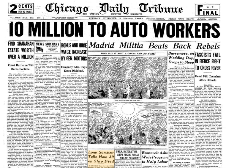 Chicago Daily Tribune November 10, 1936