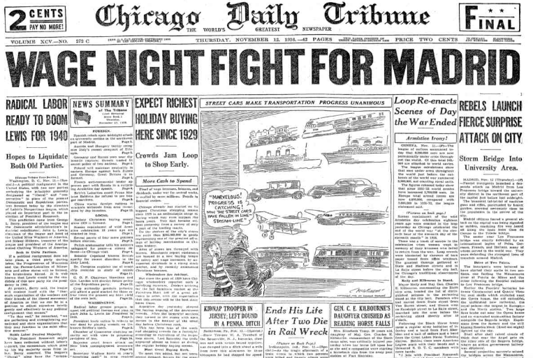 Chicago Daily Tribune November 12, 1936