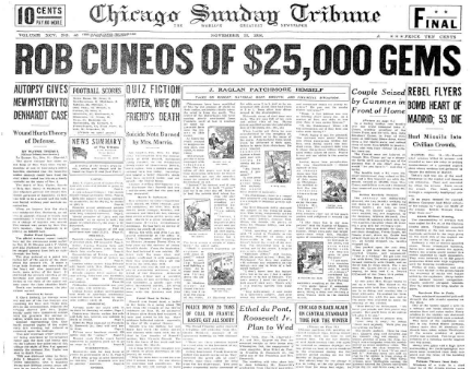 Chicago Sunday Tribune November 15, 1936