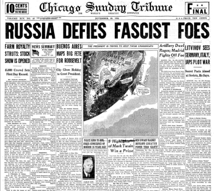 Chicago Sunday Tribune November 29, 1936