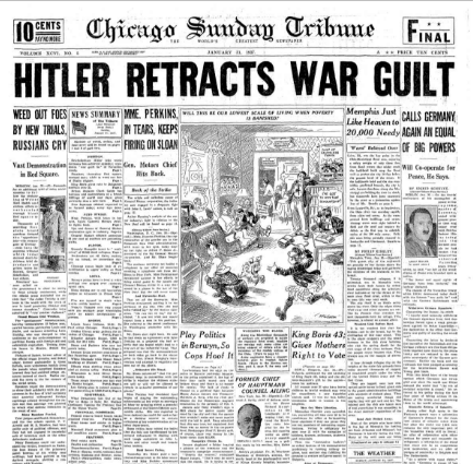 Chicago Sunday Tribune  January 31, 1937