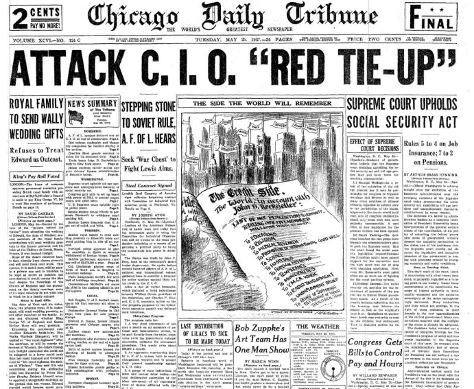 Chicago Daily Tribune May 25, 1937