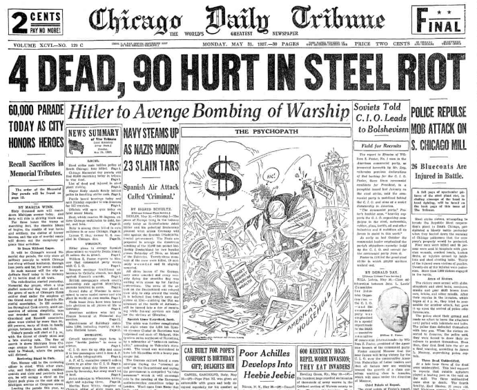 Chicago Daily Tribune May 31, 1937