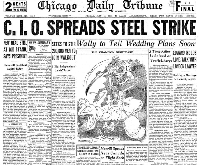 Chicago Daily Tribune May 14, 1937