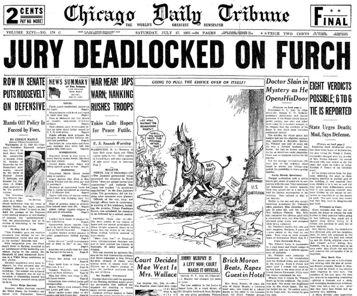 Chiago daily  Tribune July 17, 1937