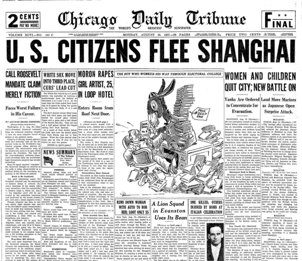 Chicago Daily Tribune August 16, 1937