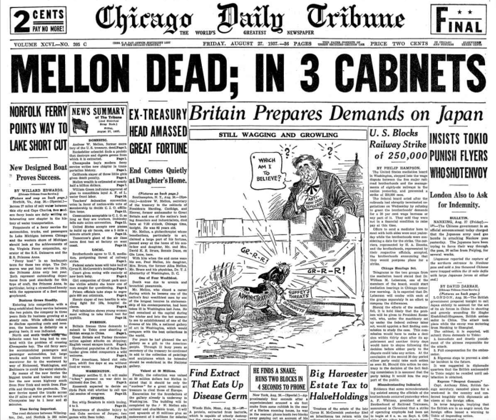 Chicago Daily Tribune August 27, 1937