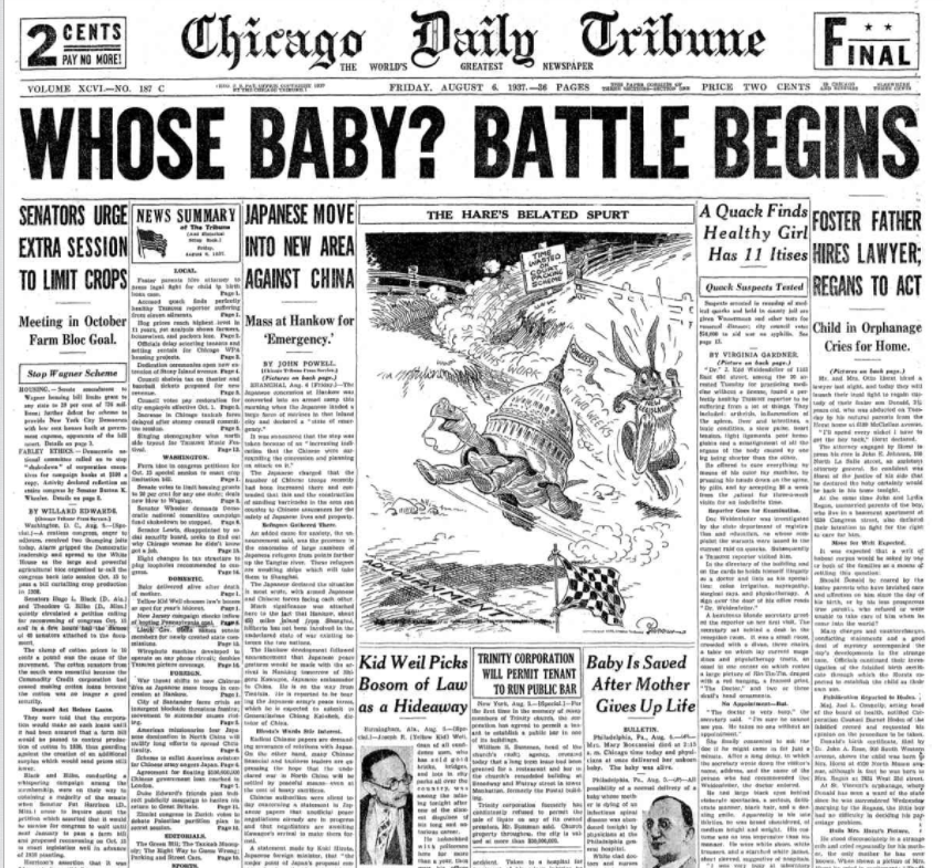 Chicago Daily Tribune August 6, 1937