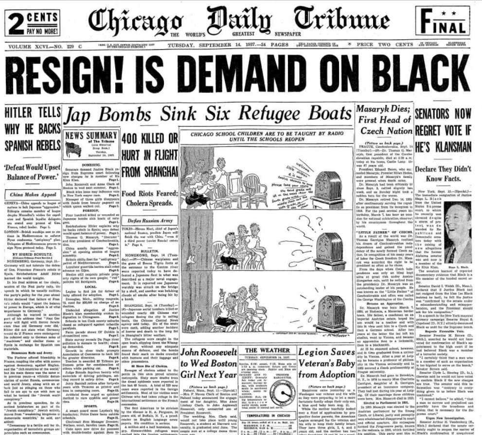 Chicago Daily Tribune September 14, 1937