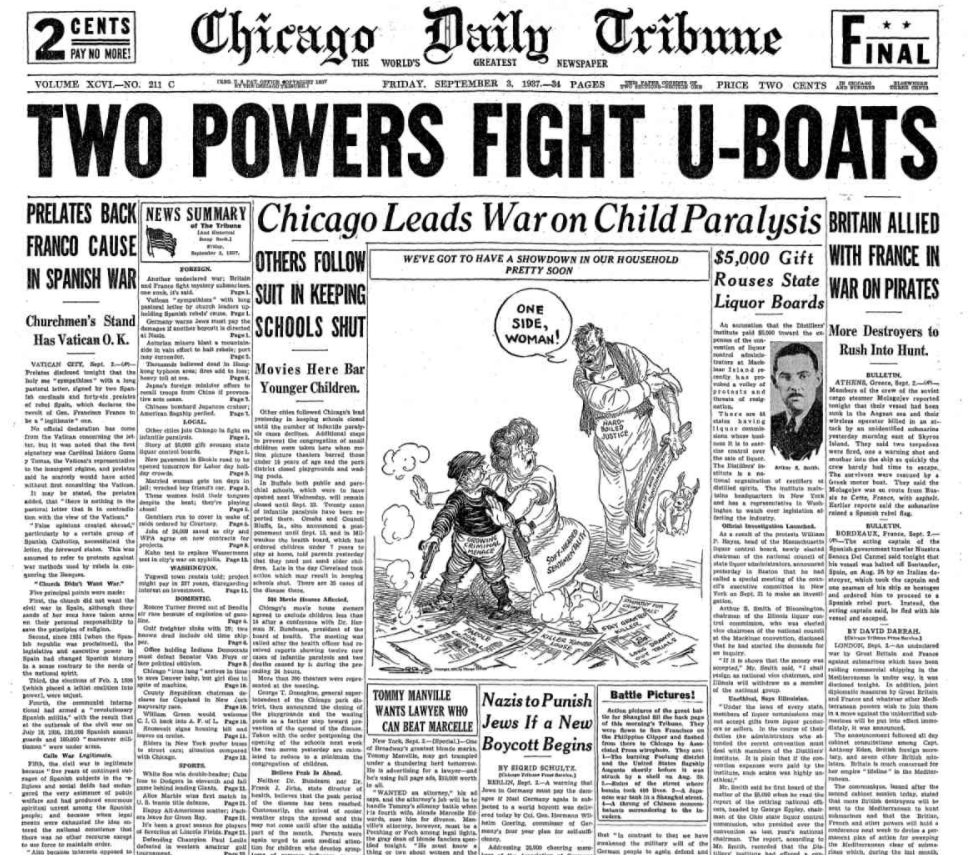 Chicago Daily Tribune Sept, 3, 1937