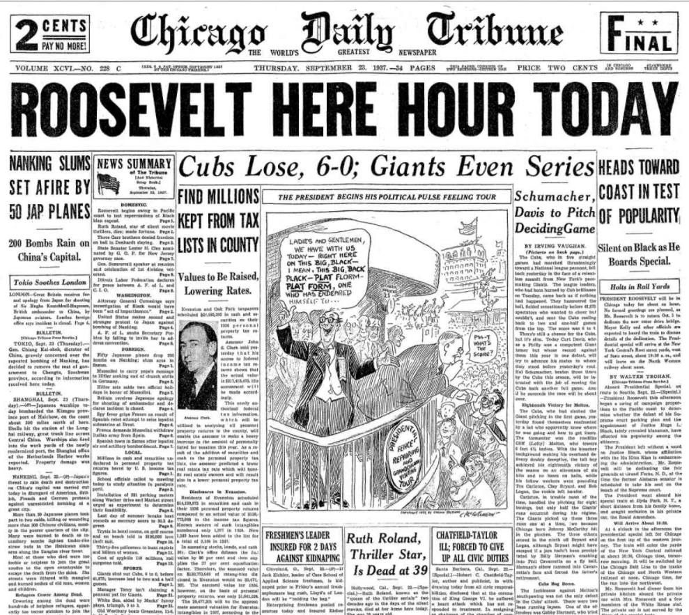 Chicago Daily Tribune September 23, 1937