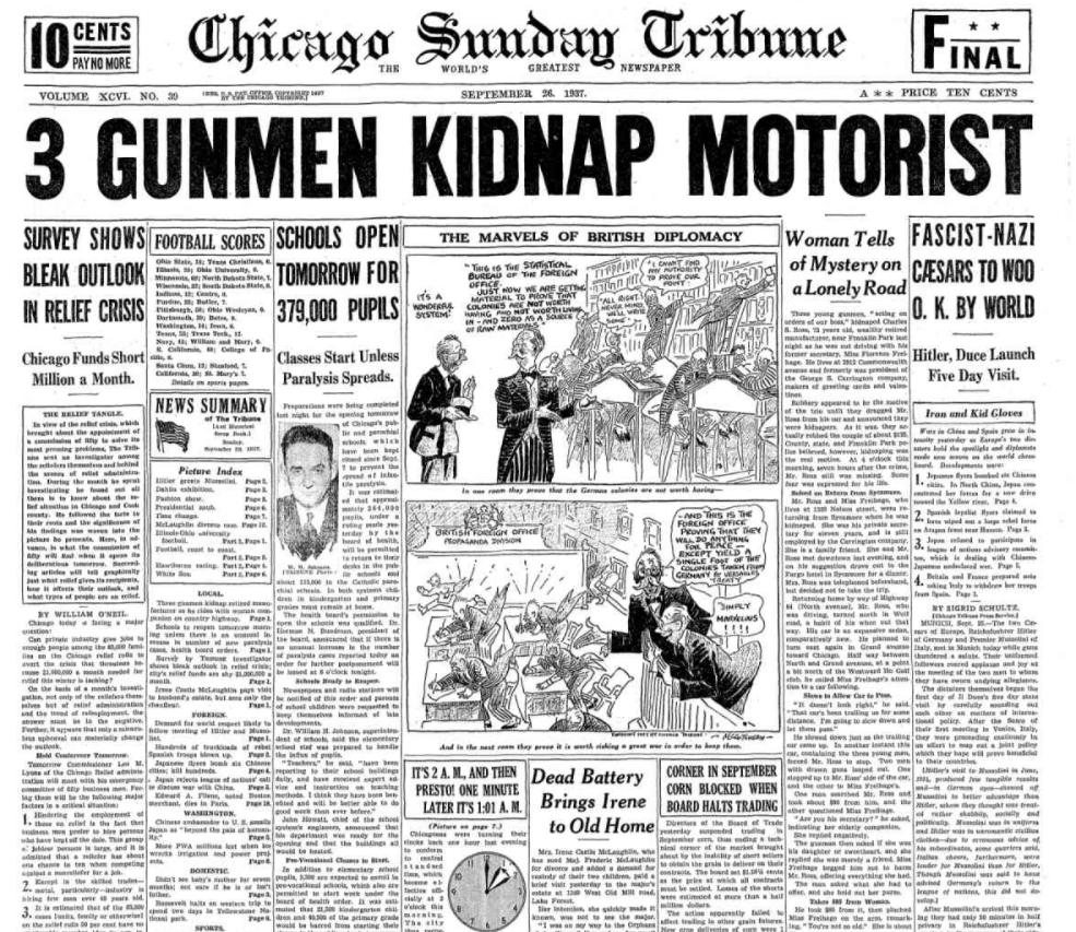 Chicago Sunday Tribune Sept 26, 1937