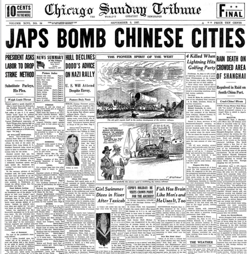 Chicago Sunday Tribune Sept 5, 1937