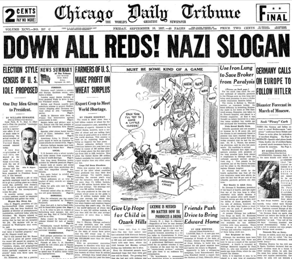 Chicago Daily Tribune Sept 10, 1937