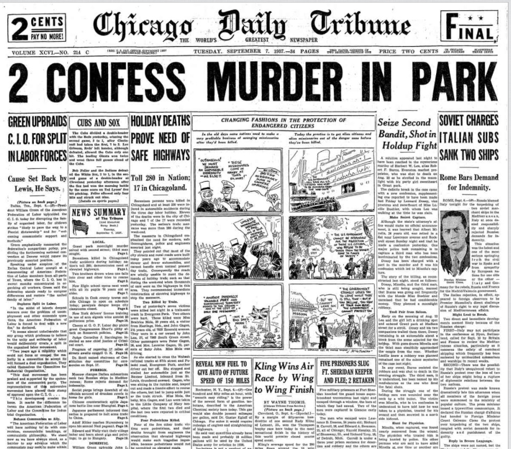 Chicago Daily Tribune September 7, 1937